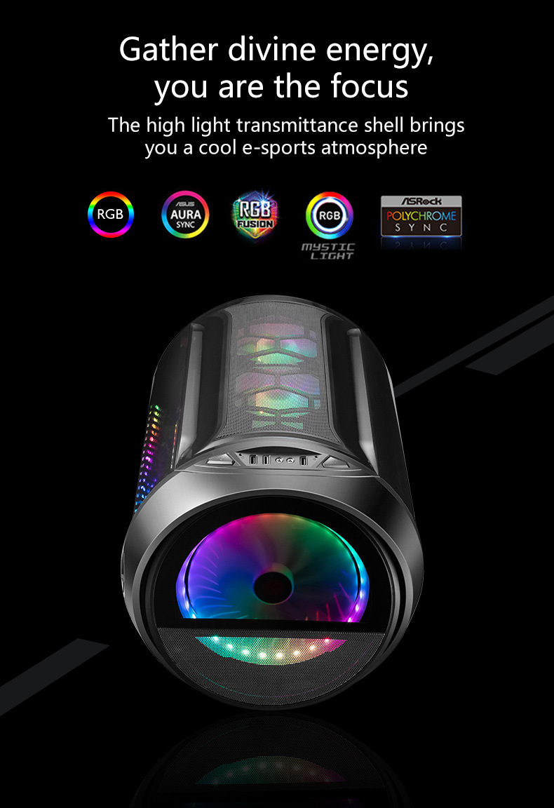 Bass Pc Case Desktop 240 Water Cooler M-ATX ITX Pc Chassis Gaming Computer Case With RGB Fans Black Bass Pc Case Desktop 240 Water Cooler M-ATX ITX Pc Chassis Gaming Computer Case With RGB Fans Black